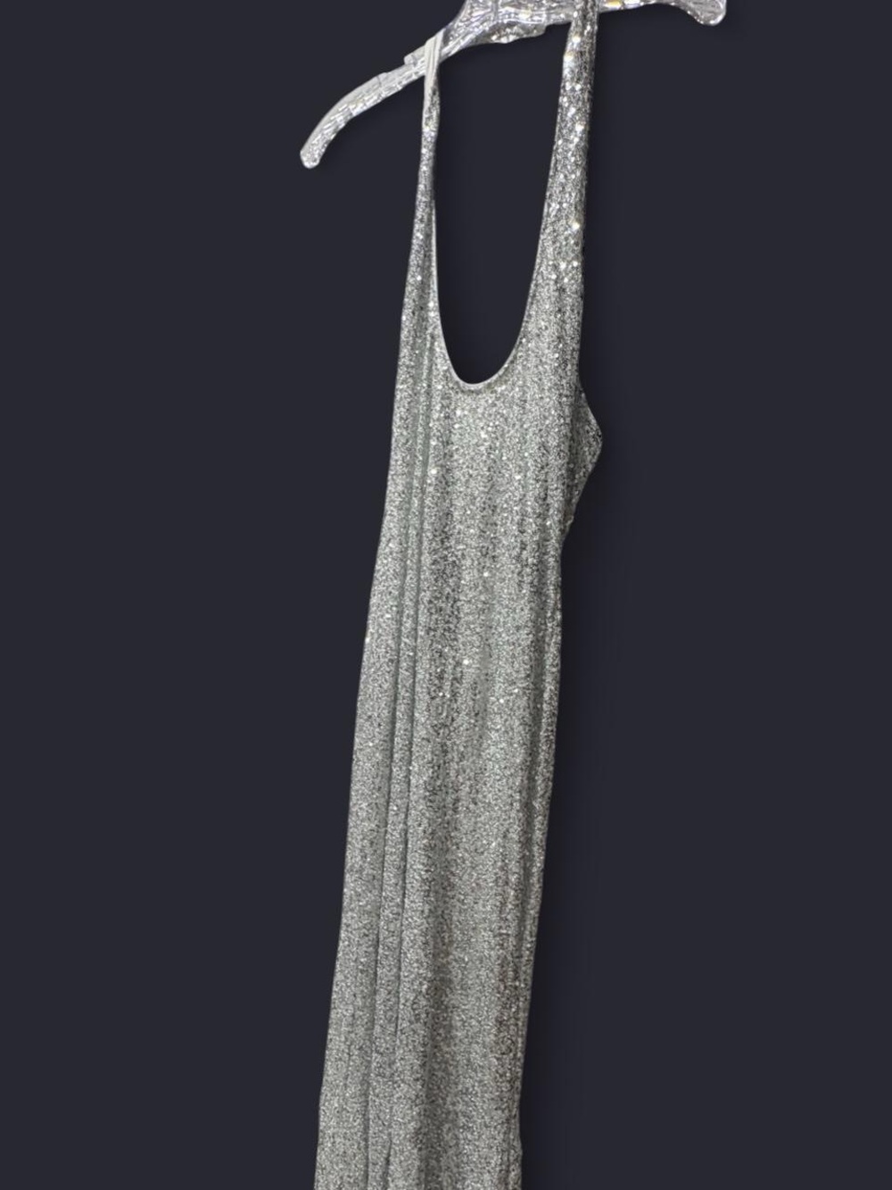 Silver Sequin Tank Maxi Dress
